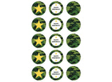 Edible Icing Cupcake Images - Camo