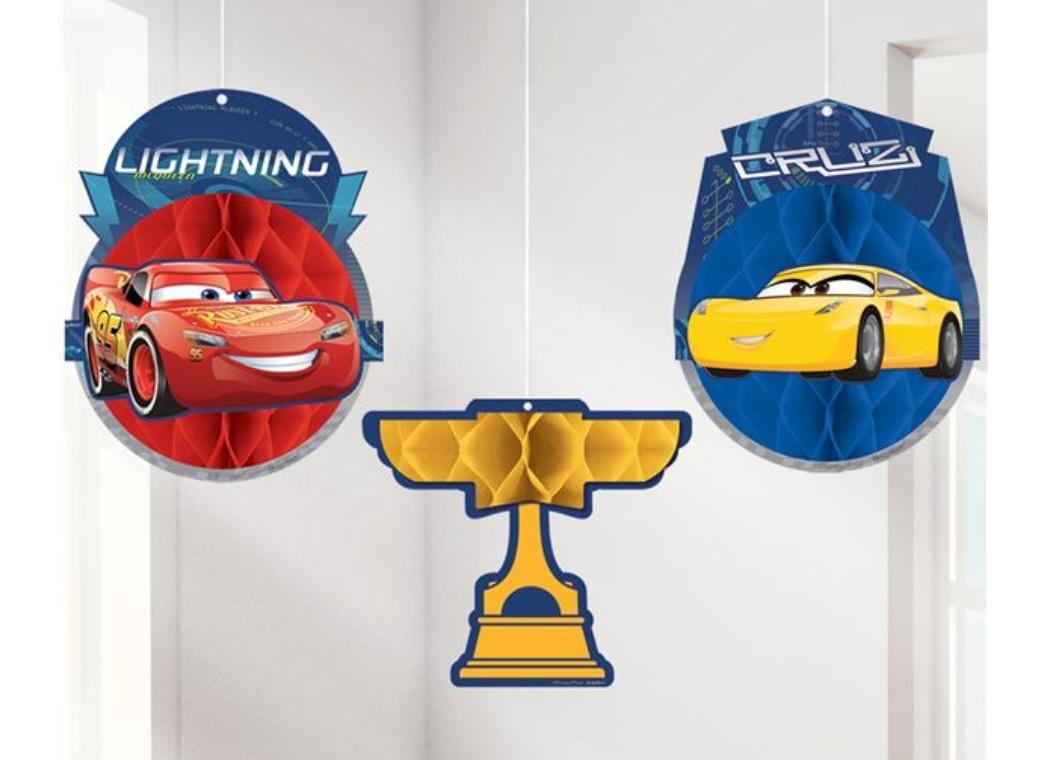 Cars 3 Honeycomb Hanging Decorations