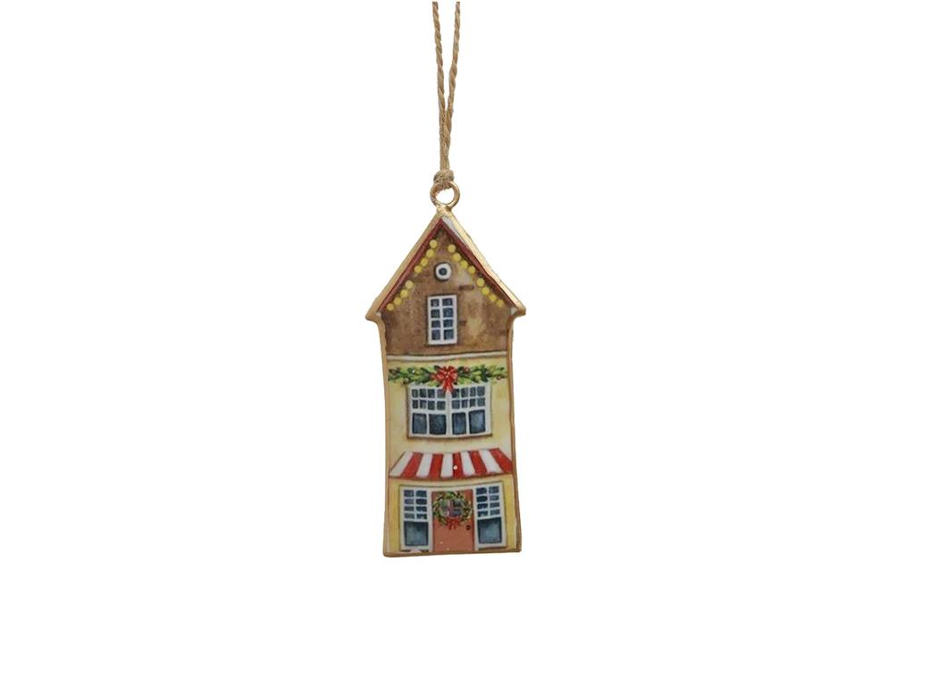 Christmas House with Awning Hanging Decoration