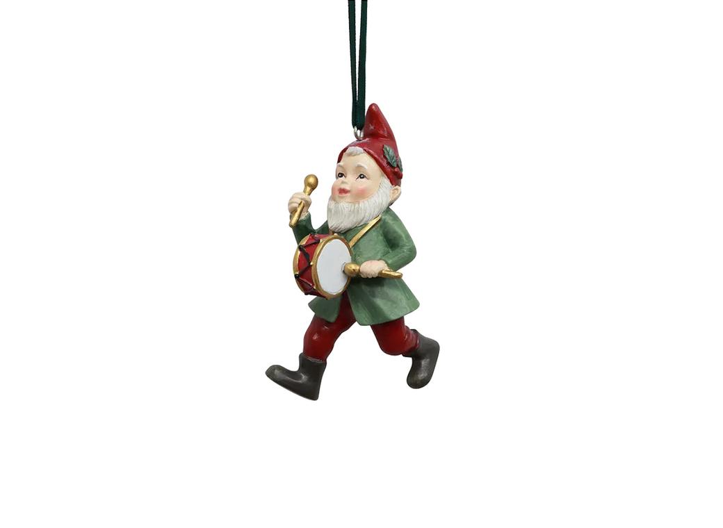 Vintage Elf Playing Drum Hanging Decoration