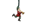 Vintage Elf Playing Trumpet Hanging Decoration