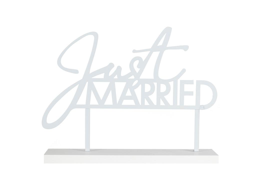 Contemporary Wedding Just Married Table Sign