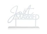 Contemporary Wedding Just Married Table Sign
