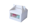 Cupcake Box with Carry Handle 4-Hole 2pk