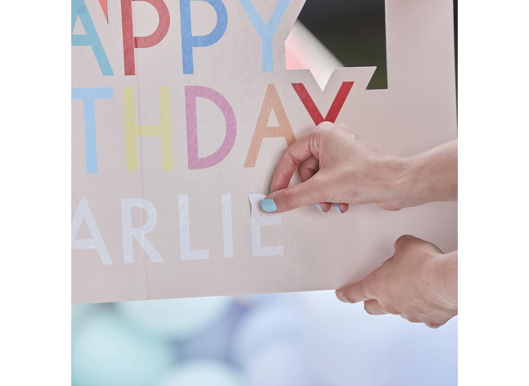 Customisable Happy Birthday Photo Frame with Balloons