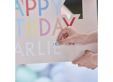 Customisable Happy Birthday Photo Frame with Balloons