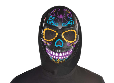 Day of the Dead Neon Skull Mask