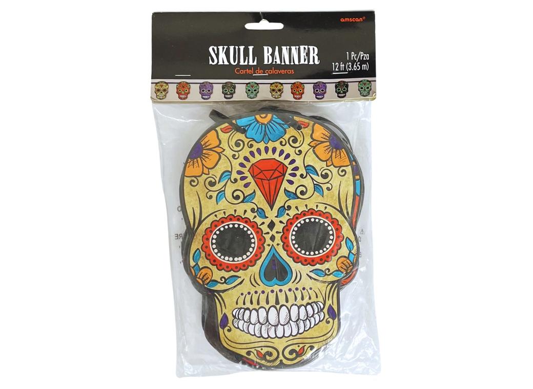 Day of the Dead Sugar Skull Banner