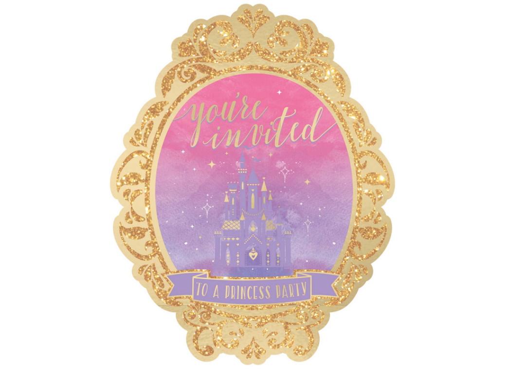 Disney Princess Deluxe Invitations 8pk