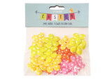 Fabric Polka Dot Flower Decorations 24pk