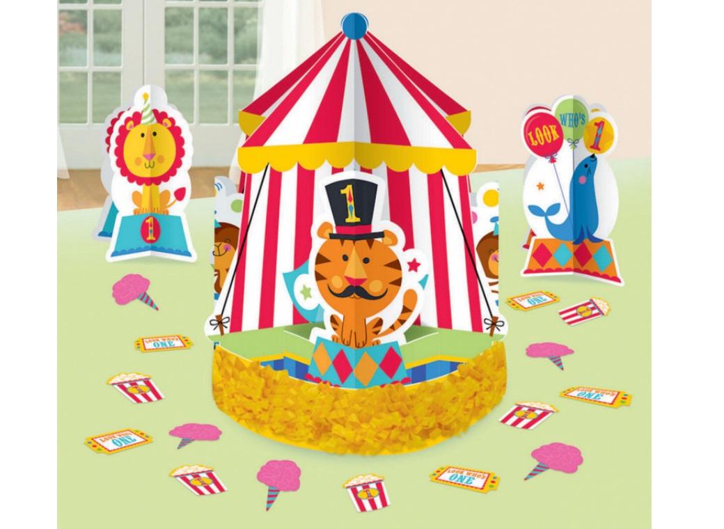 Fisher Price 1st Birthday Circus Table Decorating Kit