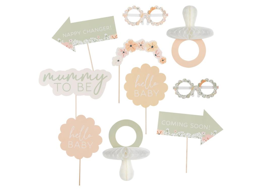 Floral Baby Shower Photo Props