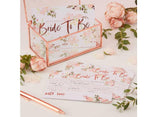Floral Hen Party Bride to Be Advice Cards 10pk