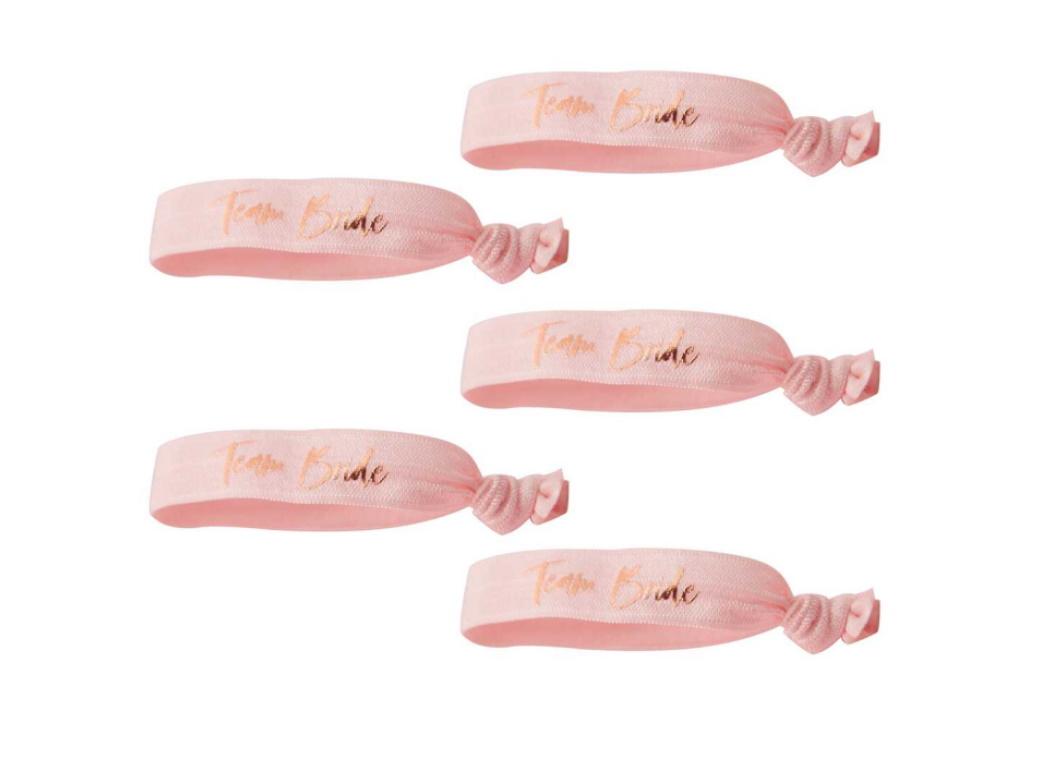 Floral Hen Party Team Bride Wrist Bands 5pk
