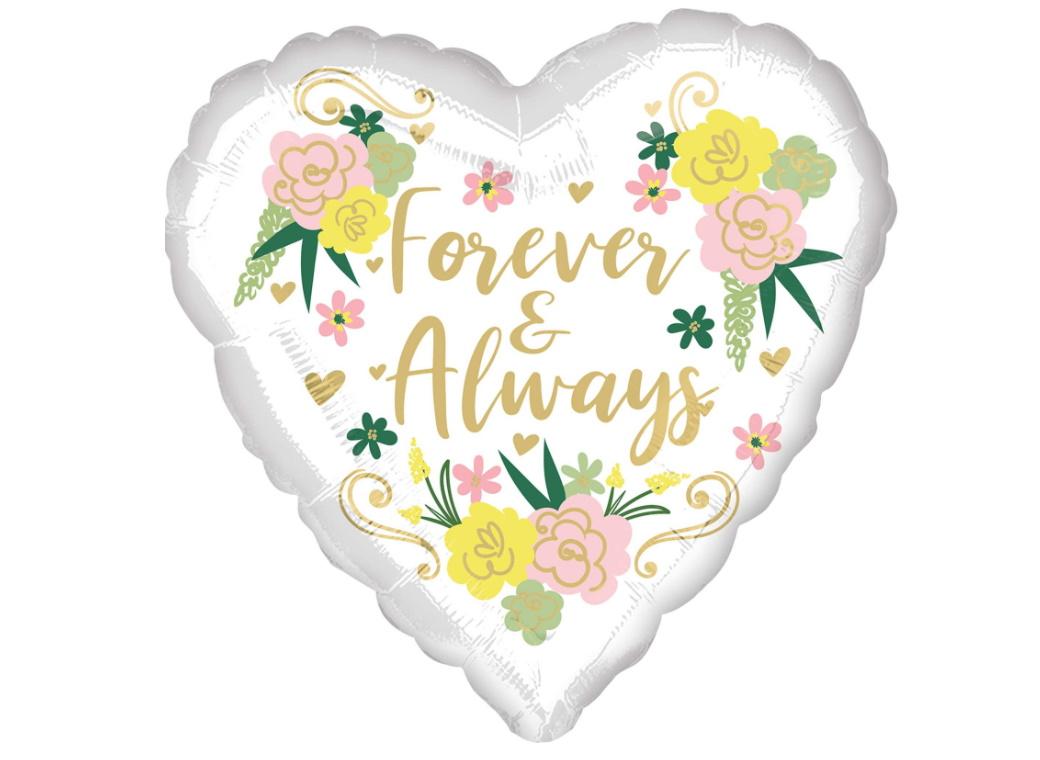 Forever & Always Floral Foil Balloon