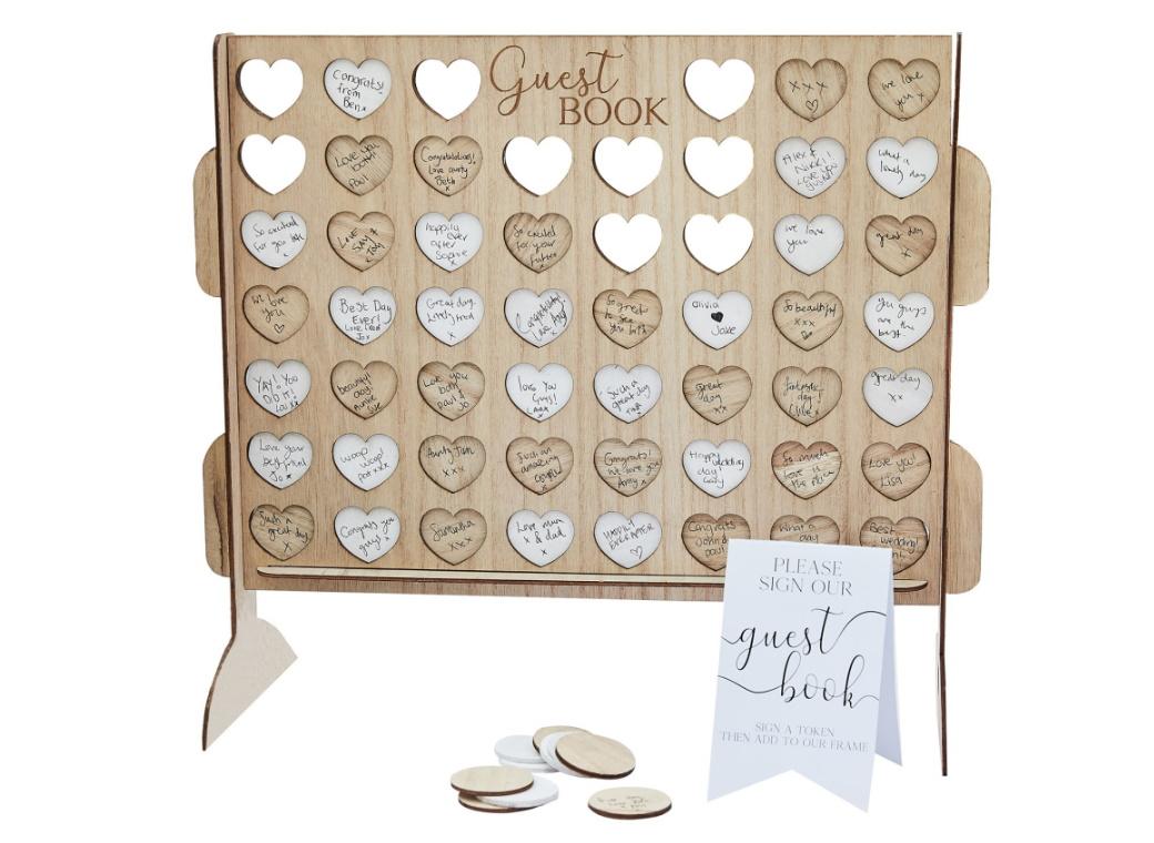 Botanical Wedding Four in a Row Guest Book Alternative