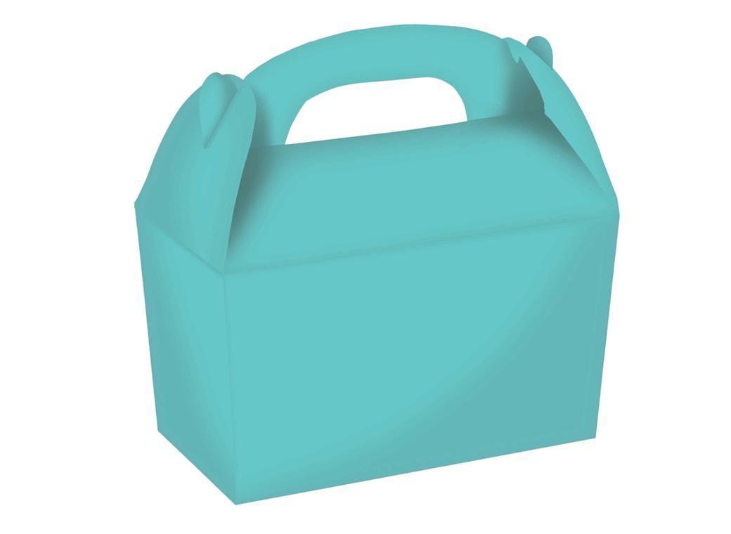 Gable Treat Boxes 4pk - Robins Egg Blue