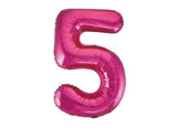 Giant Hot Pink Number Foil Balloon - 5