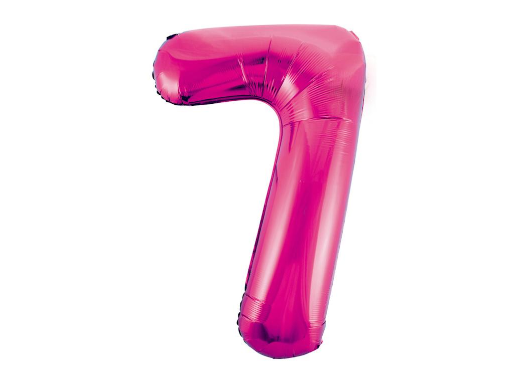 Giant Hot Pink Number Foil Balloon - 7