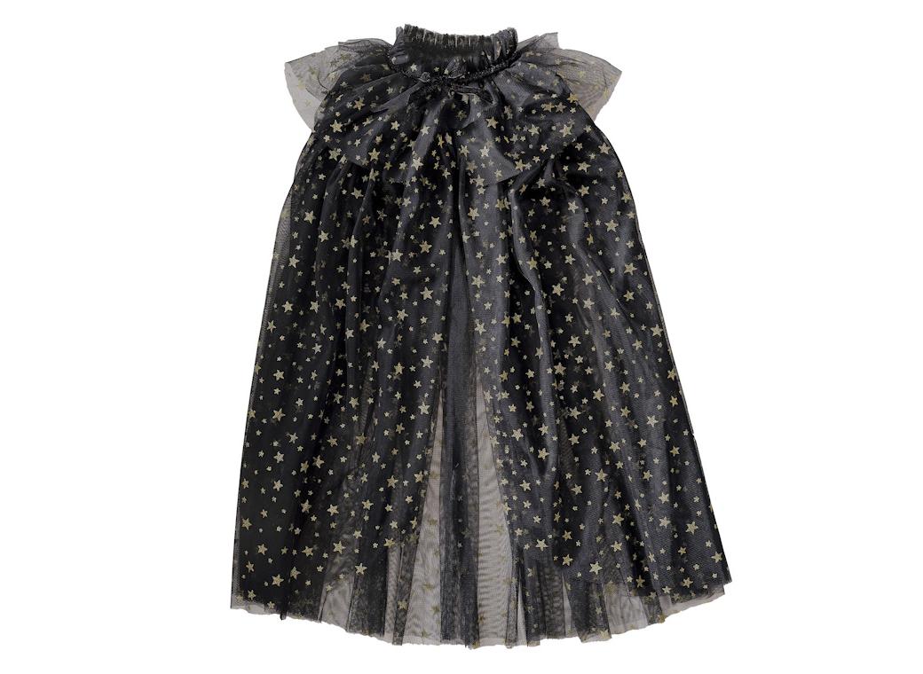 Ginger Ray Black & Gold Star Witch Costume Cape