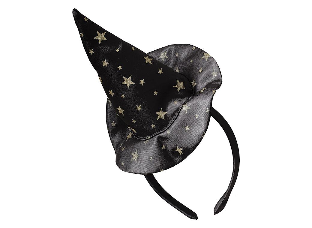 Ginger Ray Black & Gold Star Witch Hat Headband