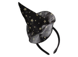 Ginger Ray Black & Gold Star Witch Hat Headband
