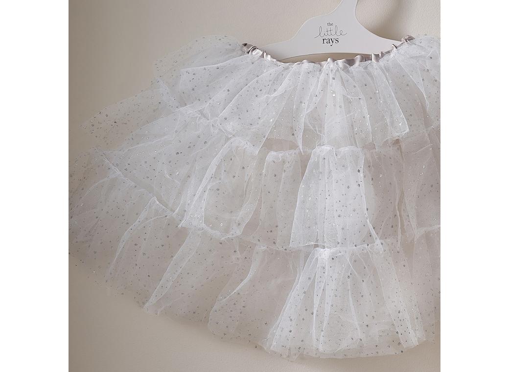 Ginger Ray White & Silver Sparkle Fairy Princess Tutu - Ages 3-5
