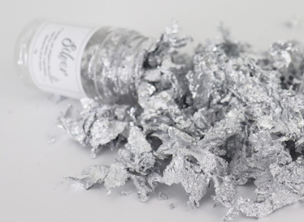 GoBake Decorative Silver Leaf Flakes