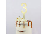 GoBake - Large Gold Mirror Number Topper 3