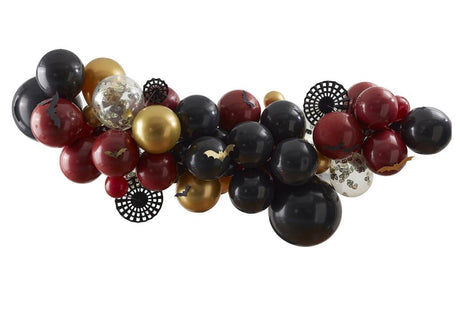 Gold Black & Deep Red Halloween Balloon Arch Kit