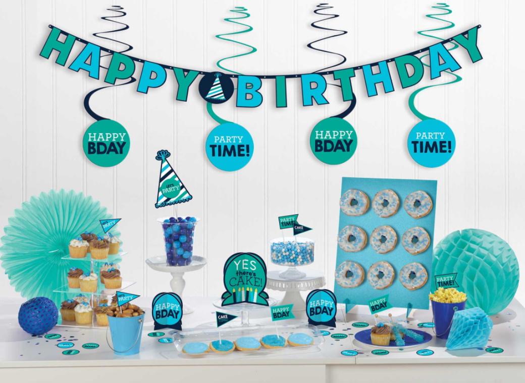 Happy Birthday Blues Buffet Decorating Kit