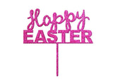 Easter Cake Topper - Pink Glitter