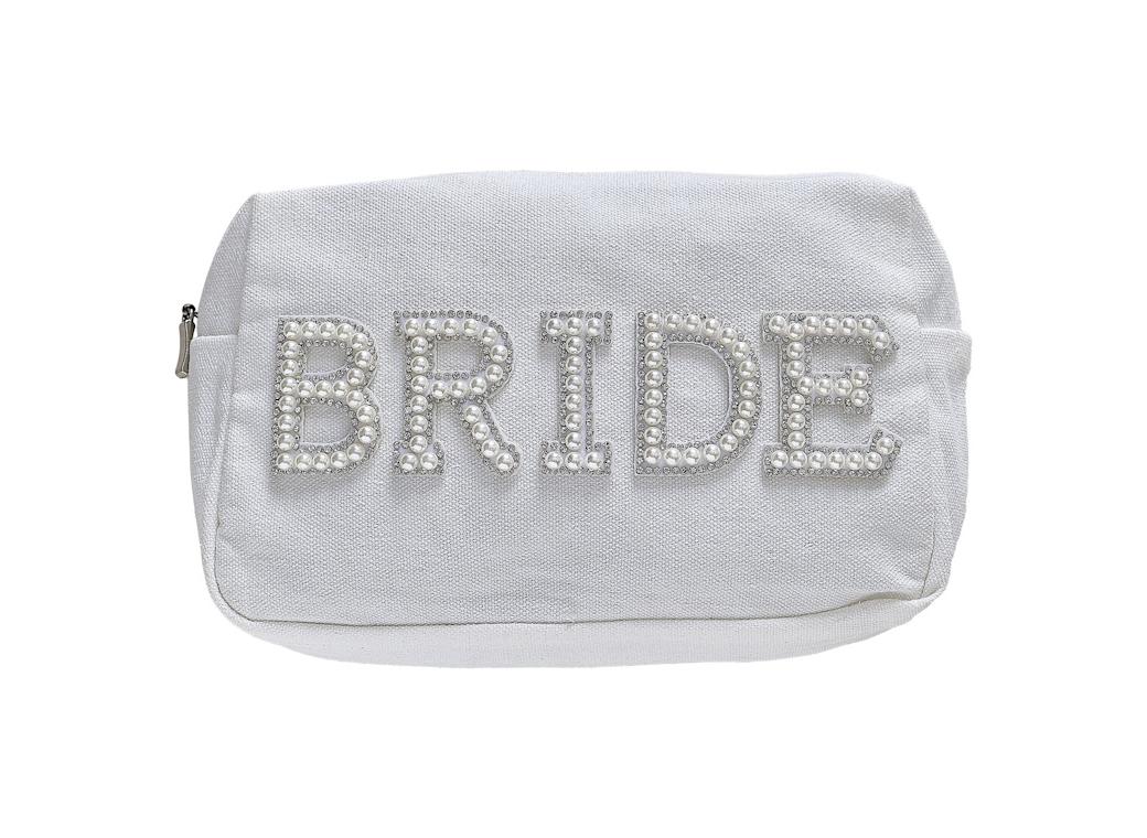 Hen Party Embellished Pearl Bride Makeup Bag