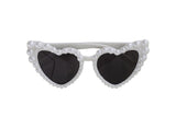 Hen Party Pearl Embellished Heart Shaped Bride Sunglasses