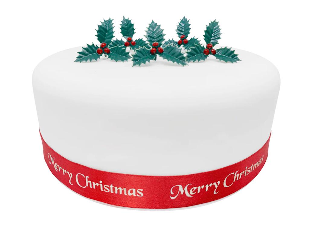 Holly & Berries Cake Decorations 5pk