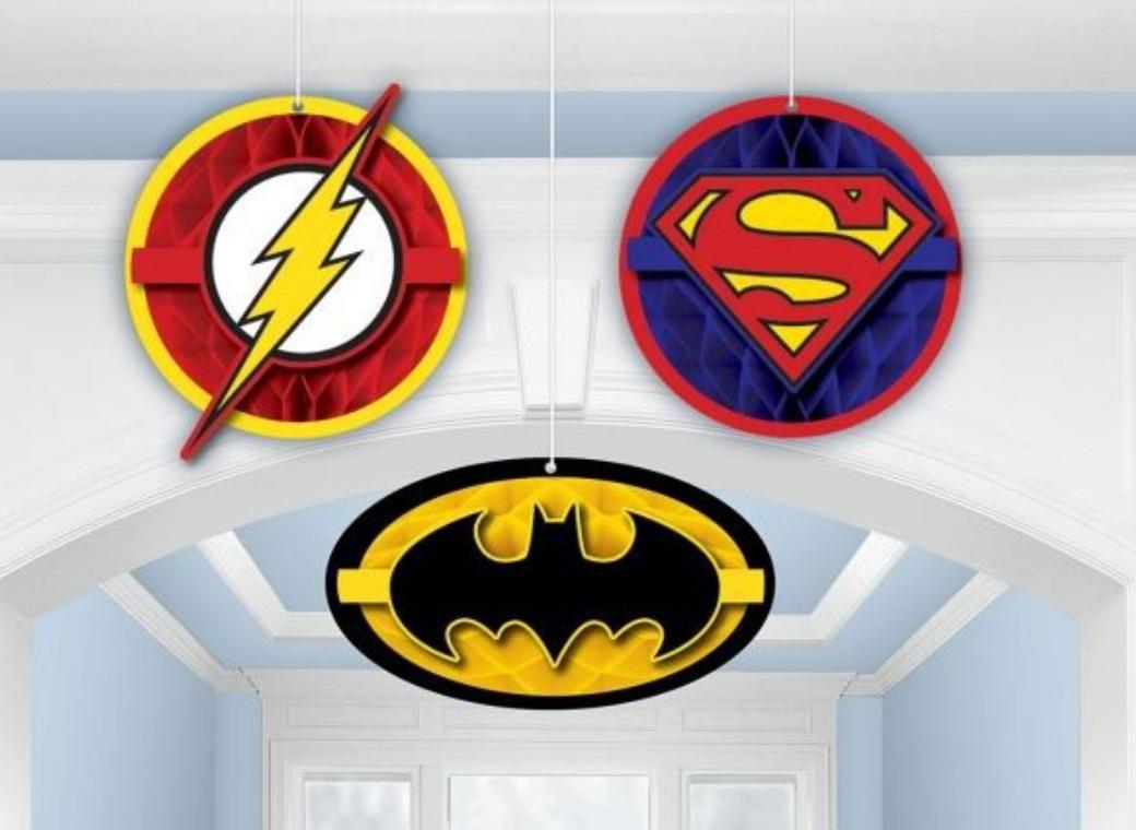 Justice League Honeycomb Hanging Decorations