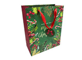 Large Gift Bag - Christmas Holly & Candy Canes