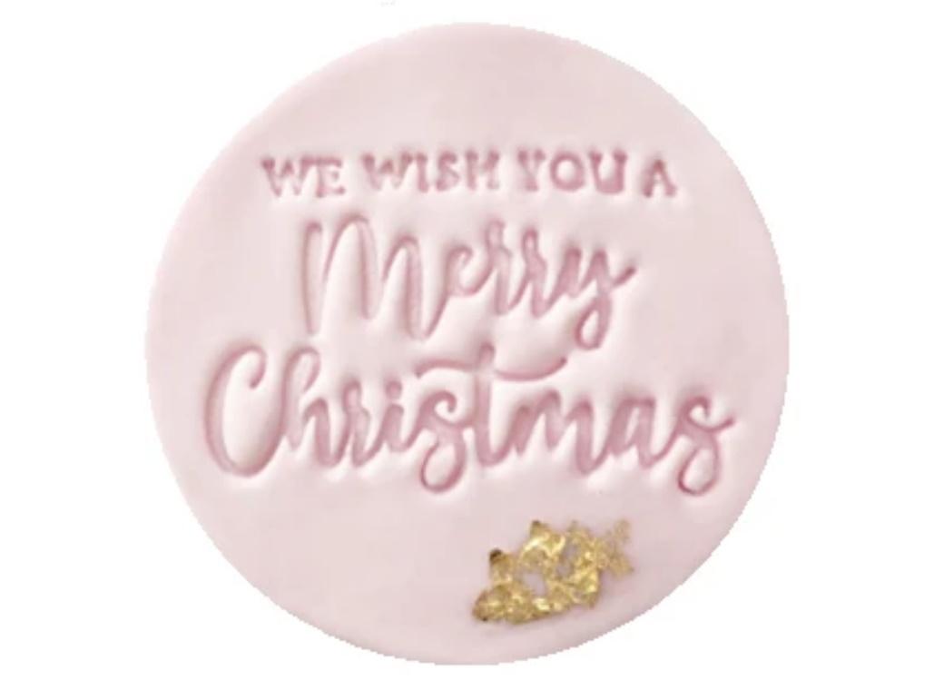 Little Biskut We Wish You a Merry Christmas Embosser