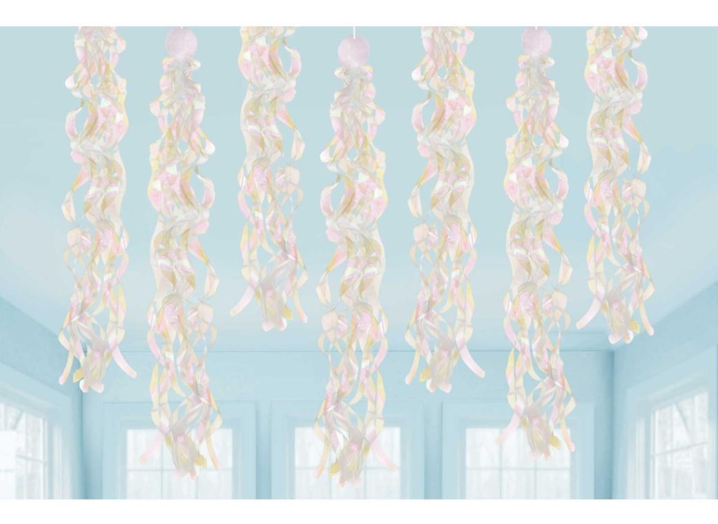 Luminous Iridescent Hanging Swirl Decorations