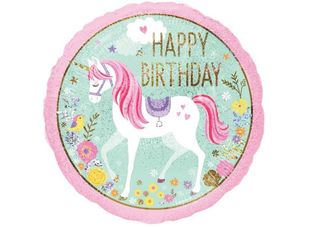 Magical Unicorn Birthday Foil Balloon