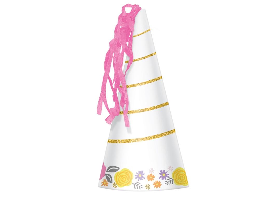 Magical Unicorn Horns Party Hats 8pk