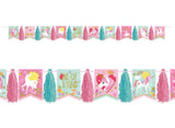 Magical Unicorn Pennant Banner with Tassels
