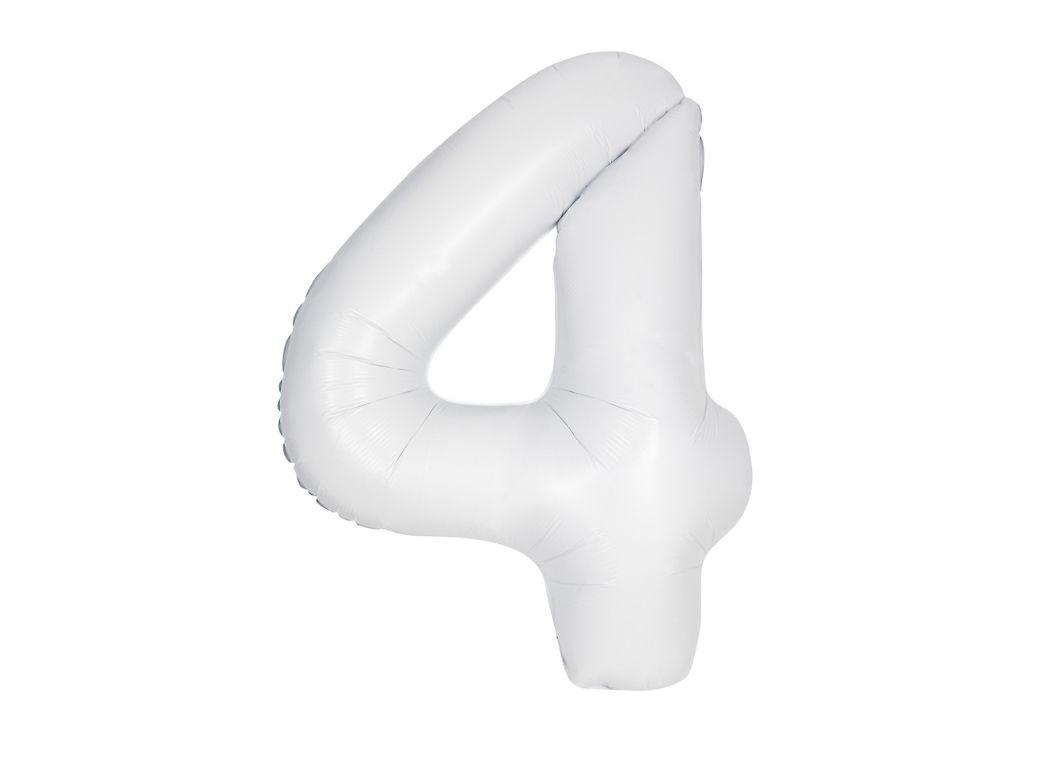 86cm Matte Bright White Foil Balloon - 4