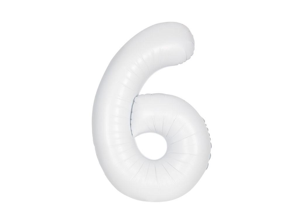 86cm Matte Bright White Foil Balloon - 6