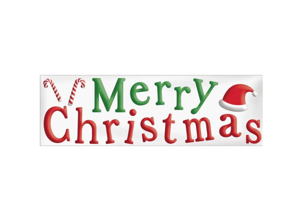 Merry Christmas Gel Cling Decoration