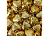 Milk Chocolate Hearts 10pk - Gold