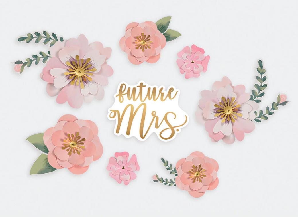 Mint To Be Floral Wall Decorations