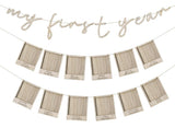 My First Year Wooden Baby Photo Bunting