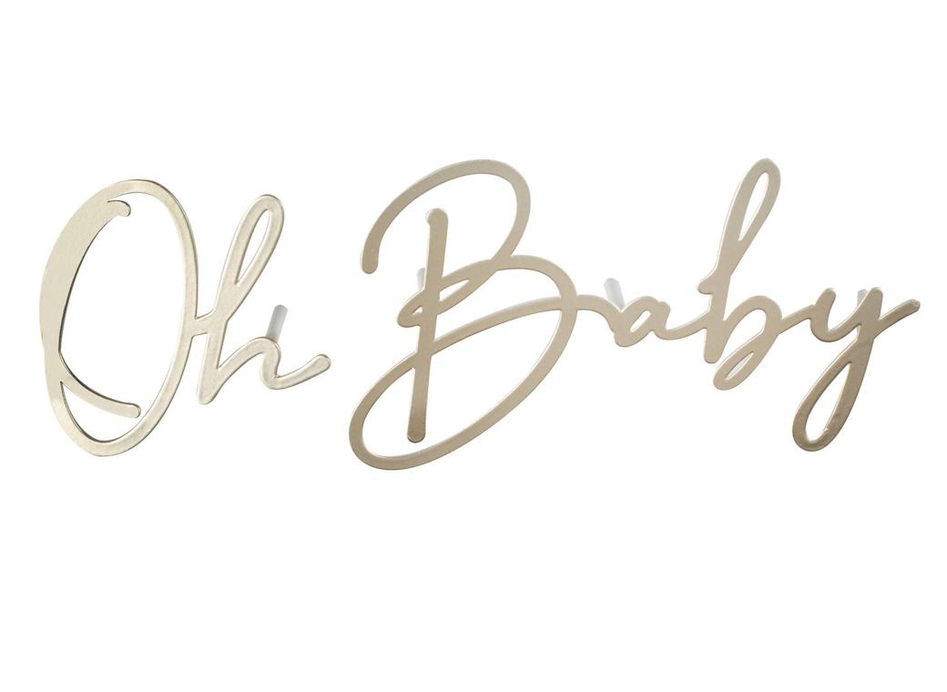 Gold Oh Baby Cake Decoration