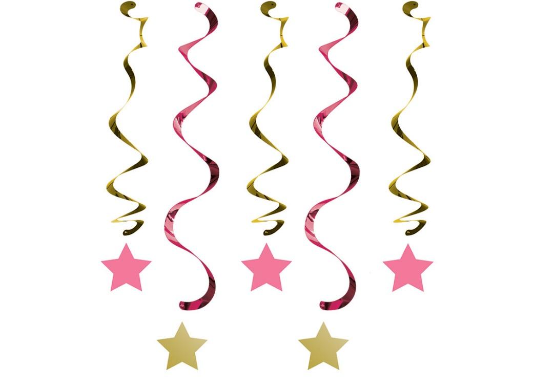 One Little Star Girl Hanging Swirl Decorations